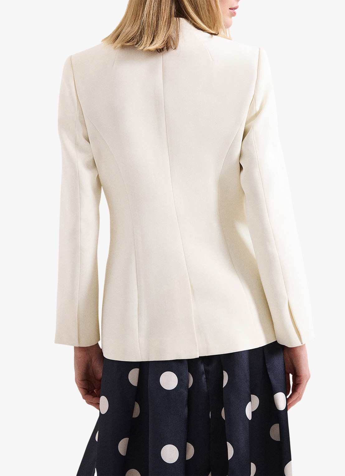 Phase Eight Twill blazer met klepzakken - achterkant 3 ivoor