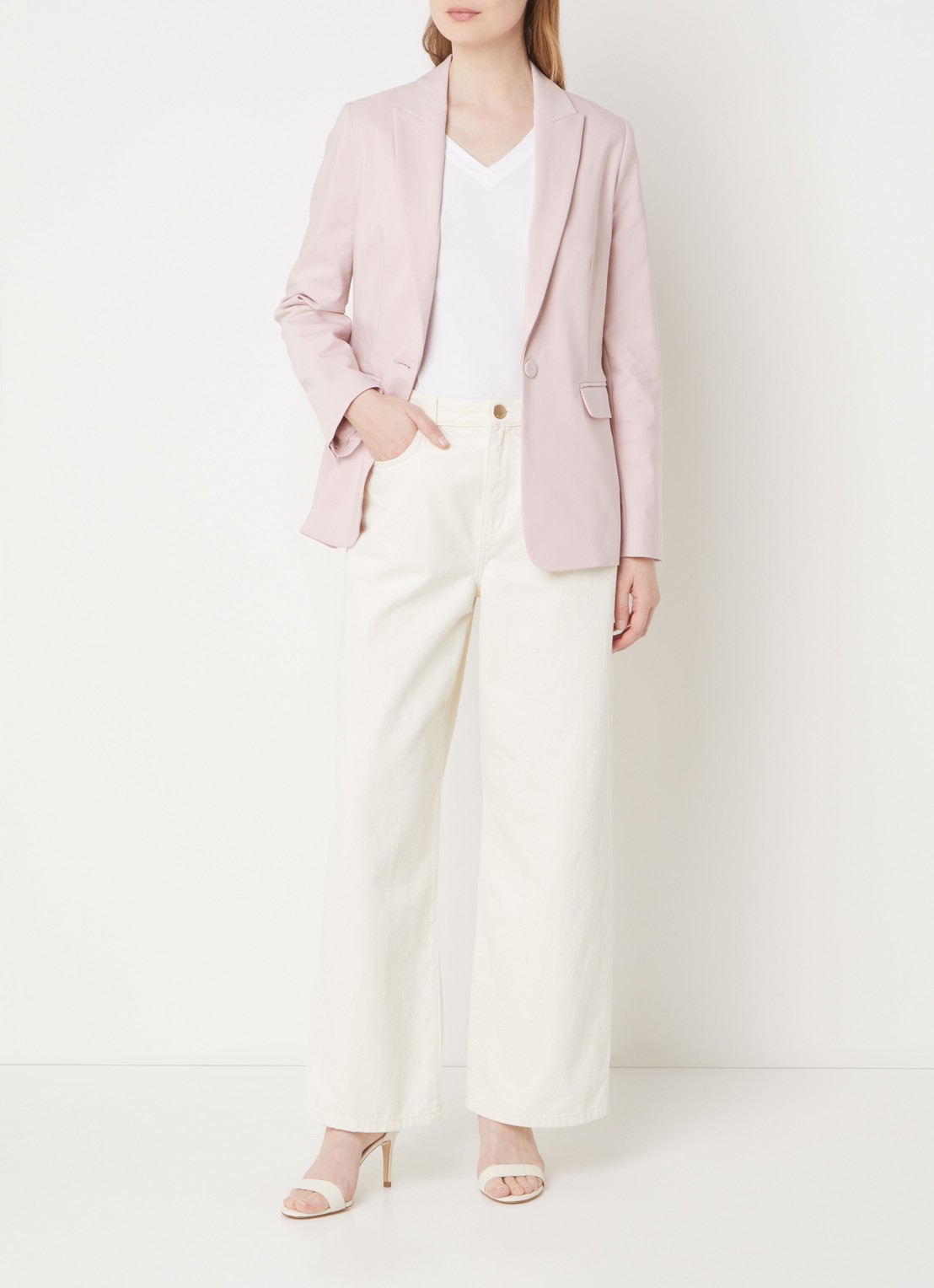 Phase Eight Ulrica blazer met klepzakken - voorkant 2 oudroze