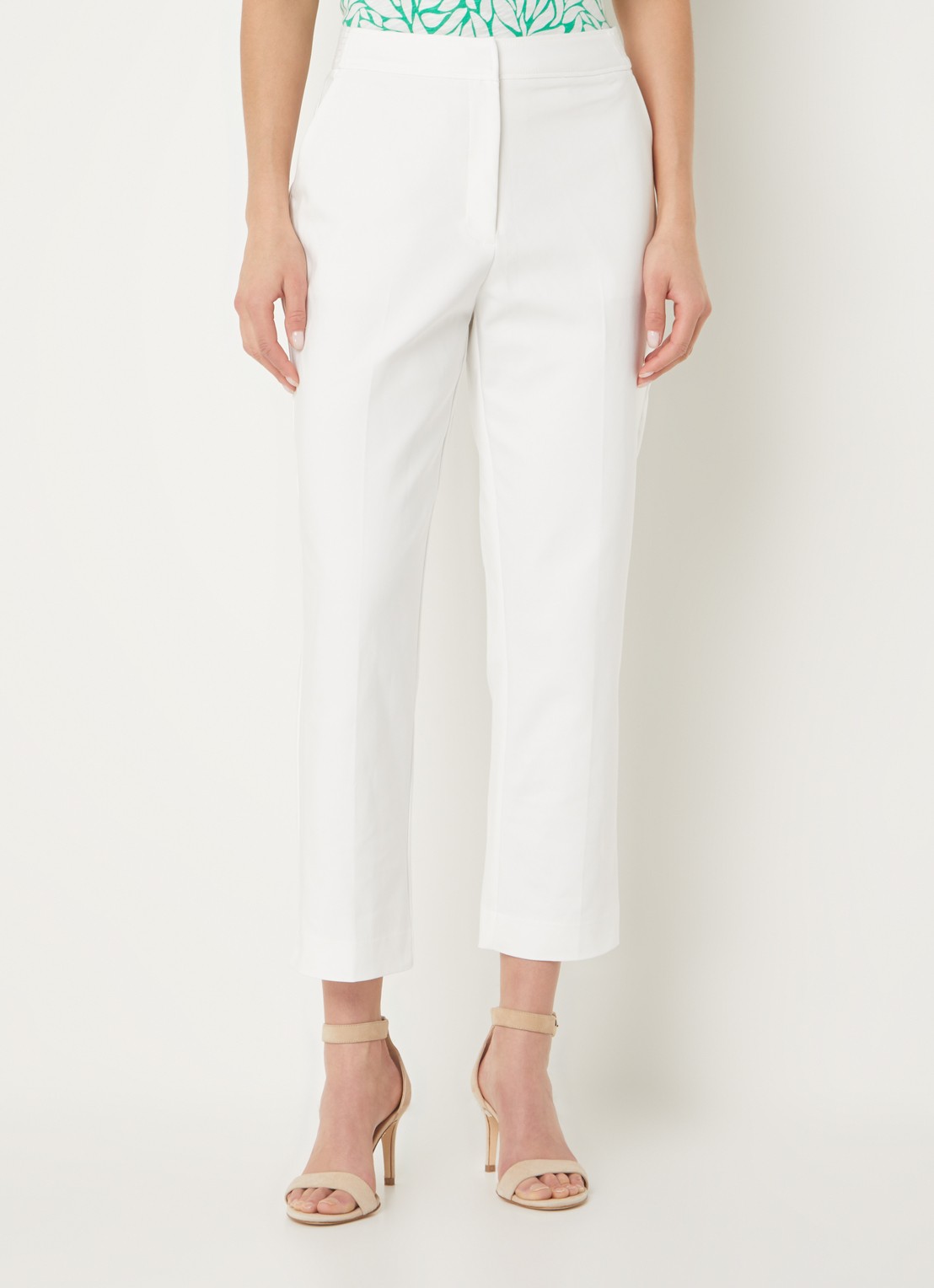 Phase Eight Ulrica high waist tapered fit chino met stretch - detail 2 wit