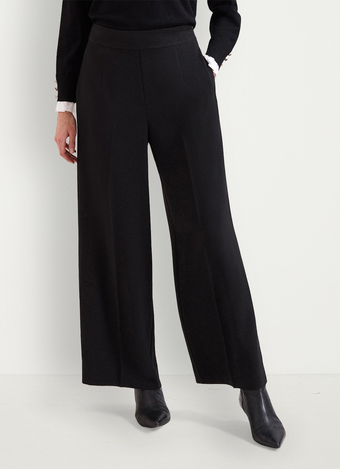 Phase Eight Vari high waist loose fit pantalon met steekzakken - detail 4 zwart