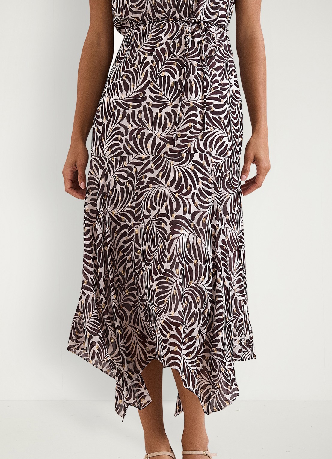 Phase Eight Verity midi jurk met pofmouwen - detail 8 bruin
