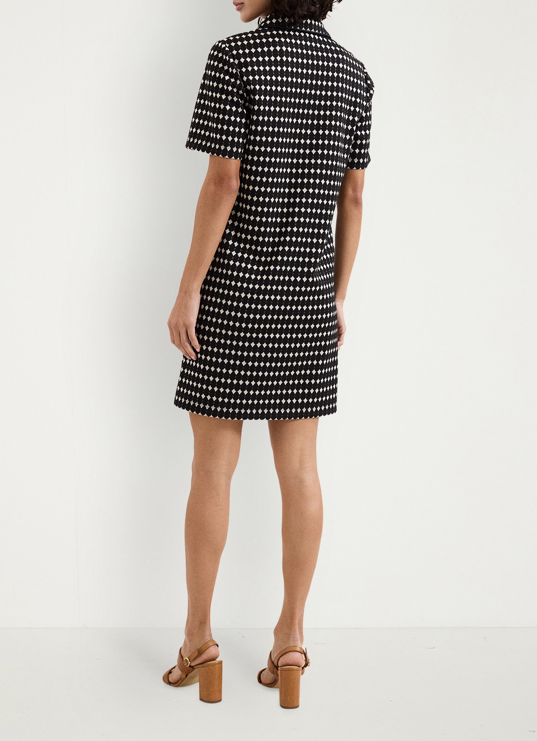 Phase Eight Vivienne mini tuniekjurk met print - achterkant zwart