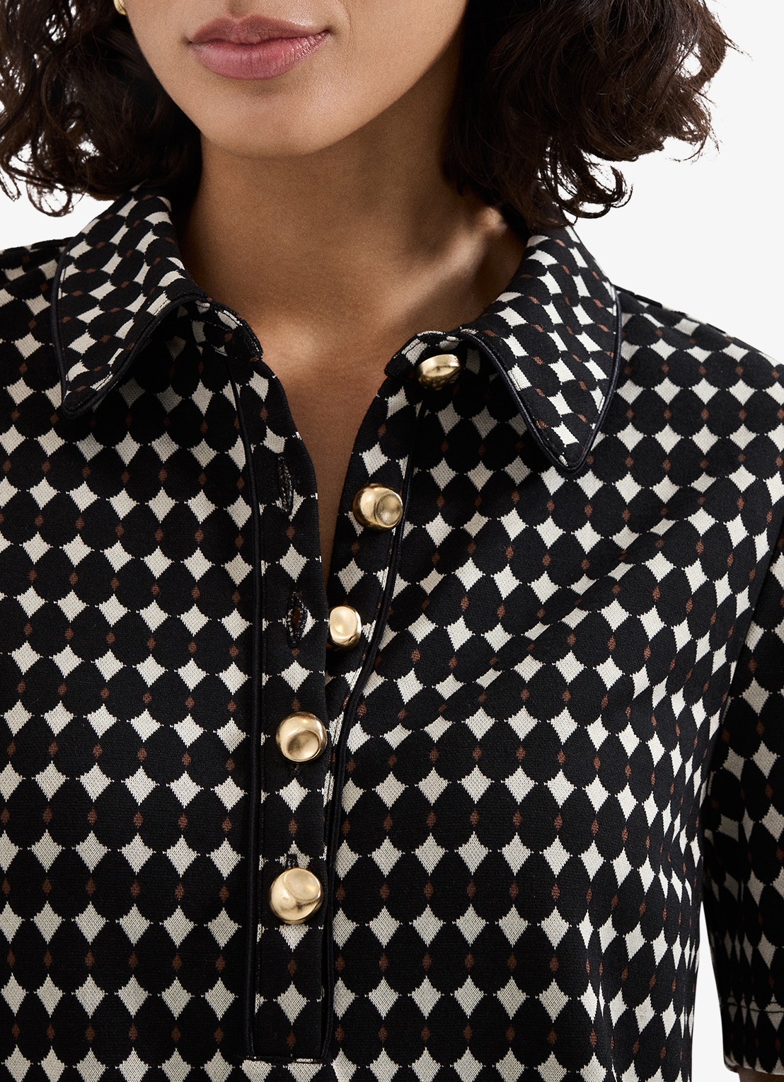 Phase Eight Vivienne mini tuniekjurk met print - detail 2 zwart