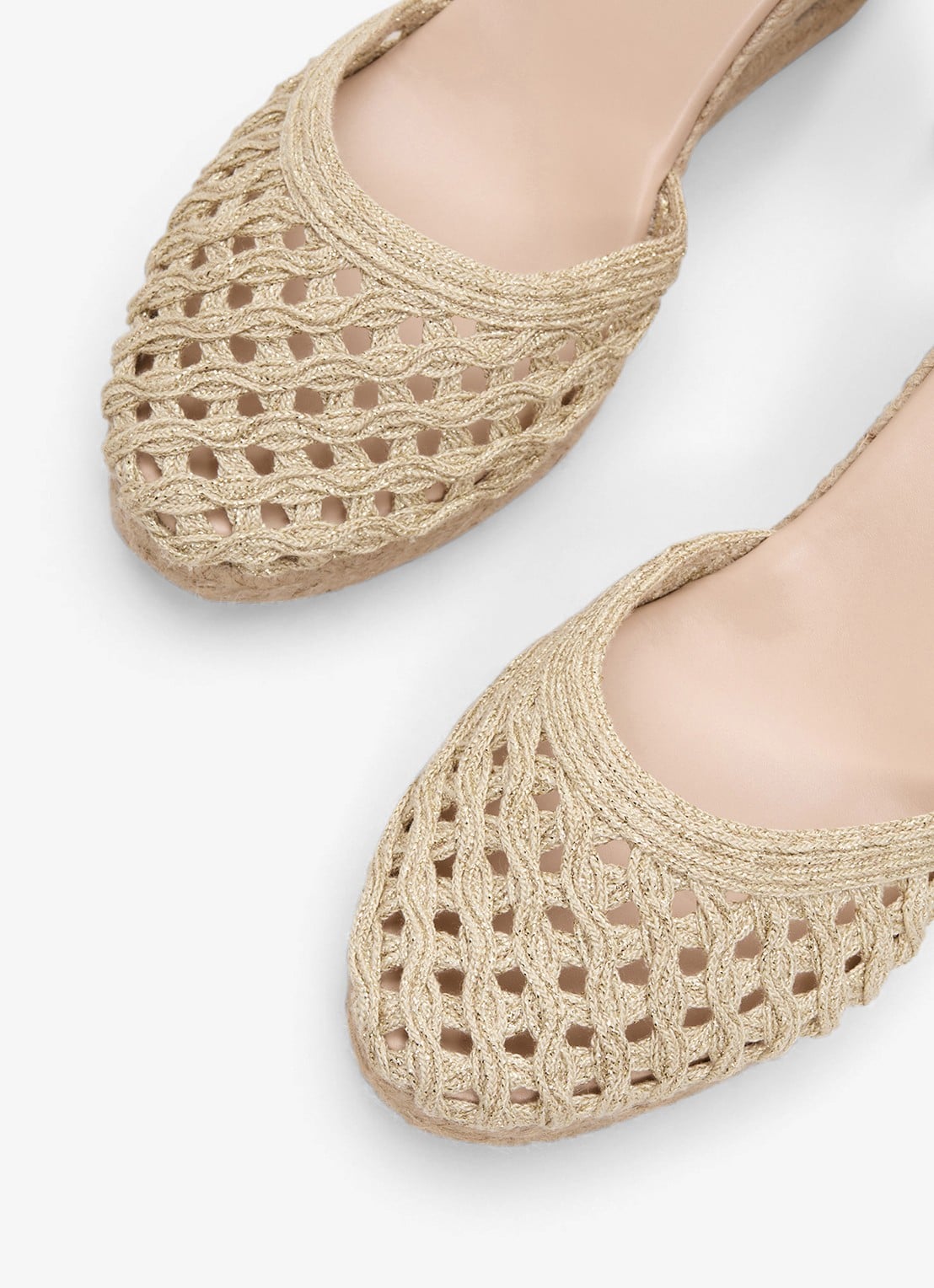 Phase Eight Wedge espadrilles met lurex - detail 2 beige
