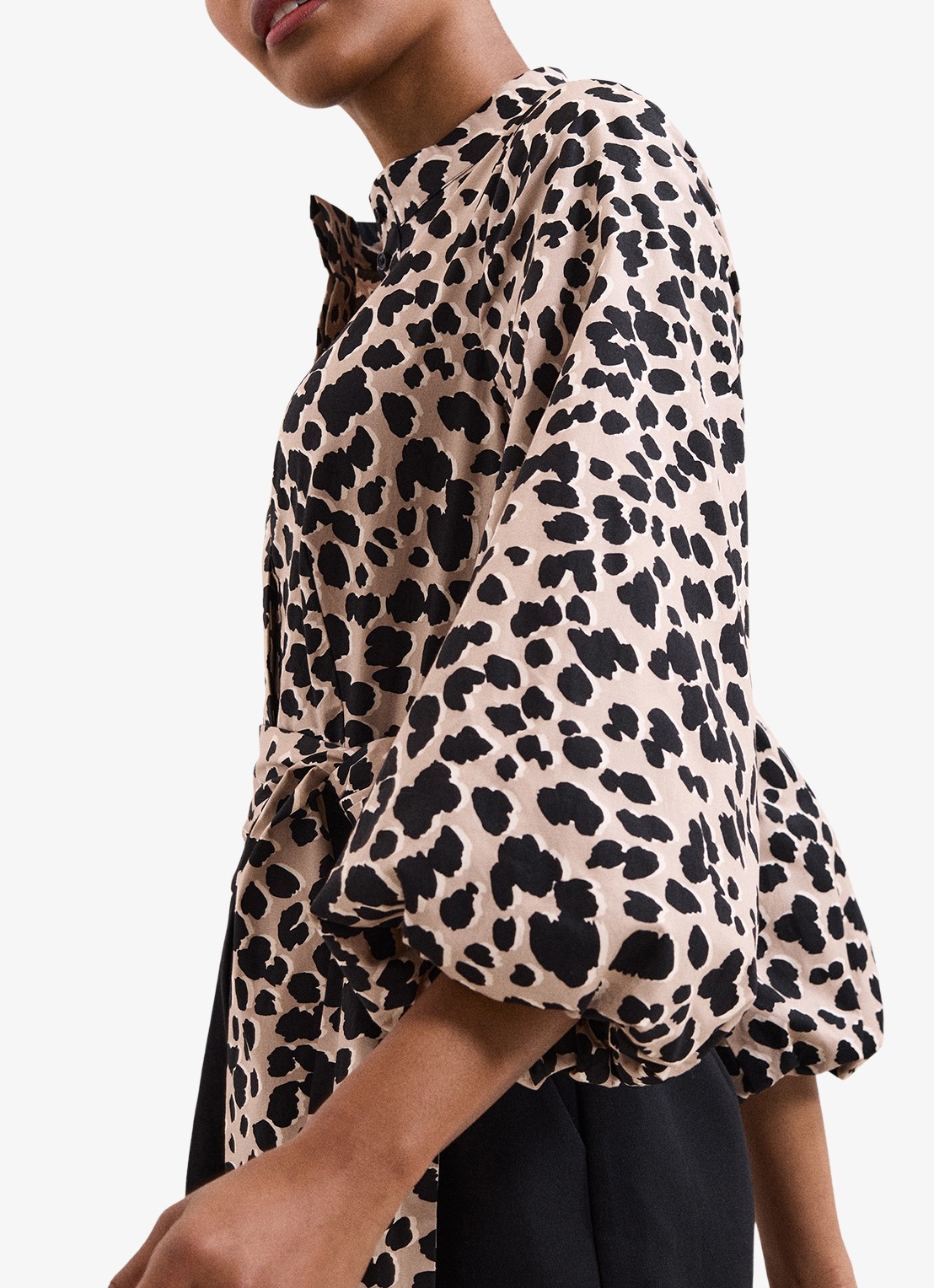 Phase Eight Wide fit jumpsuit met dierenprint - detail 5 zwart