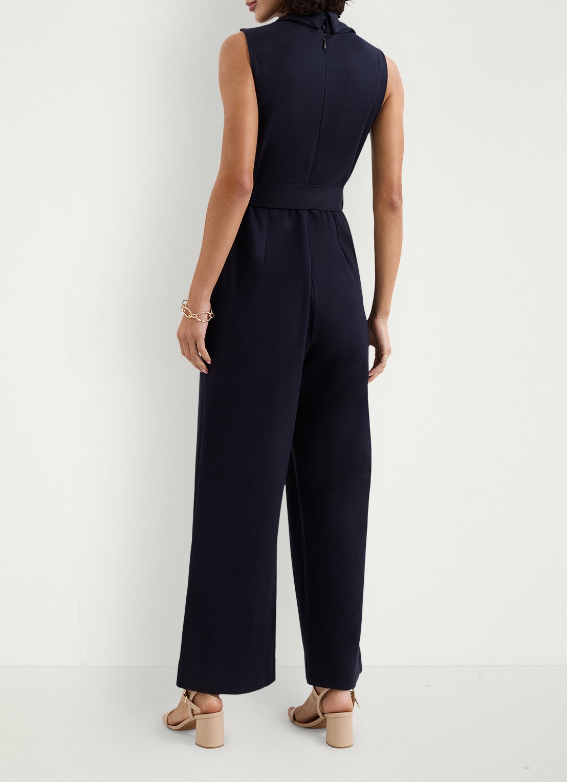 Phase Eight Wide fit jumpsuit met strikceintuur - achterkant 8 donkerblauw