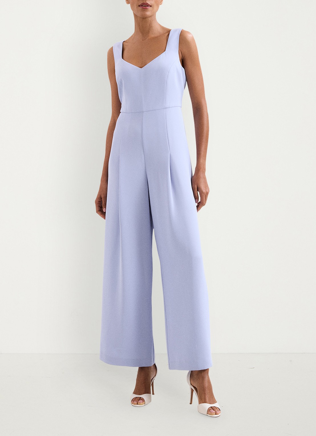 Phase Eight Winona jumpsuit met vest van broderie - detail 8 pale blue