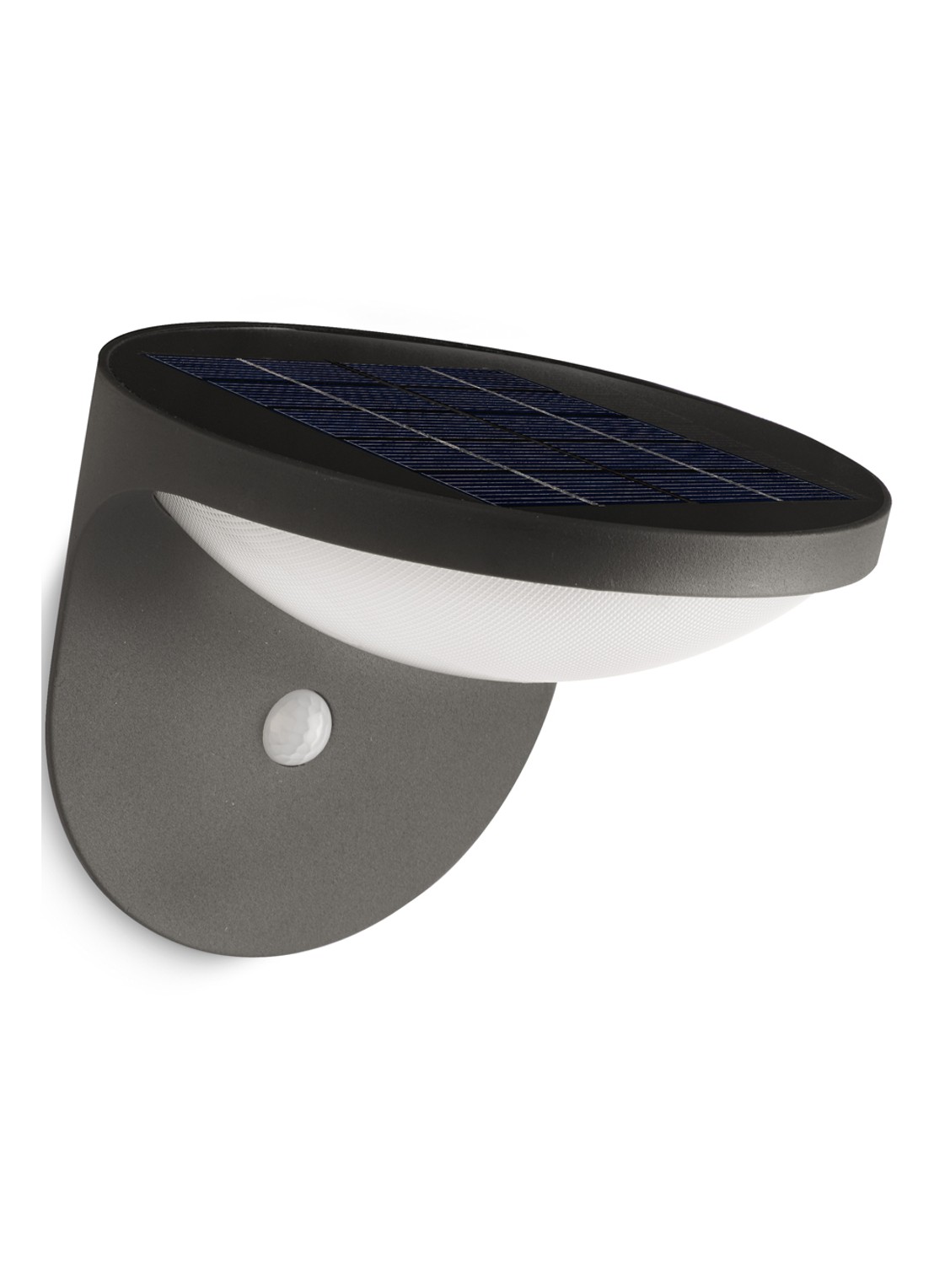 Philips Dusk wandlamp met zonnecel en bewegingssensor - voorkant antraciet