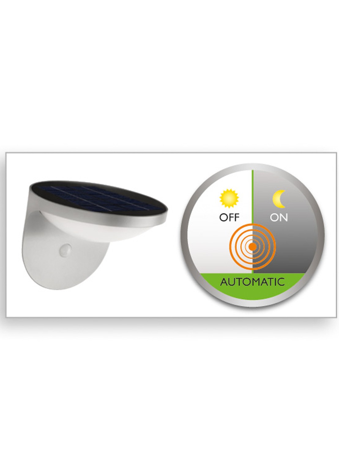 Philips Dusk wandlamp met zonnecel en bewegingssensor - detail 5 grijs