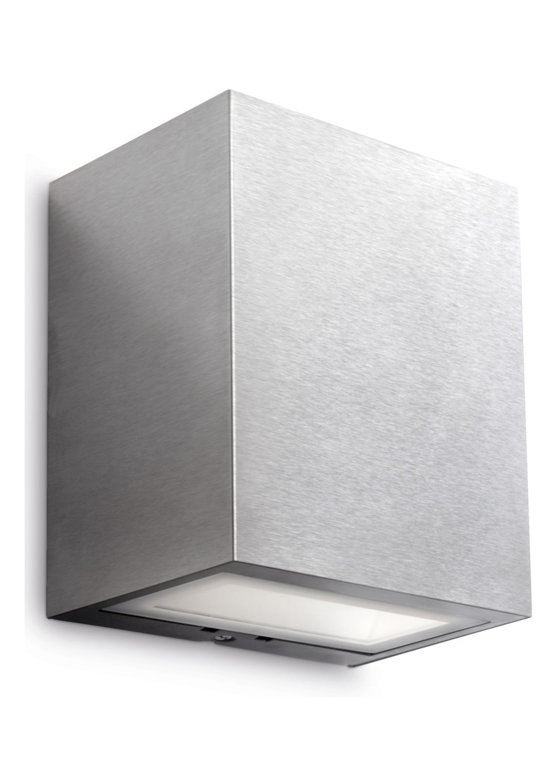 Philips Flagstone wandlamp roestvrijstaal - voorkant metaal