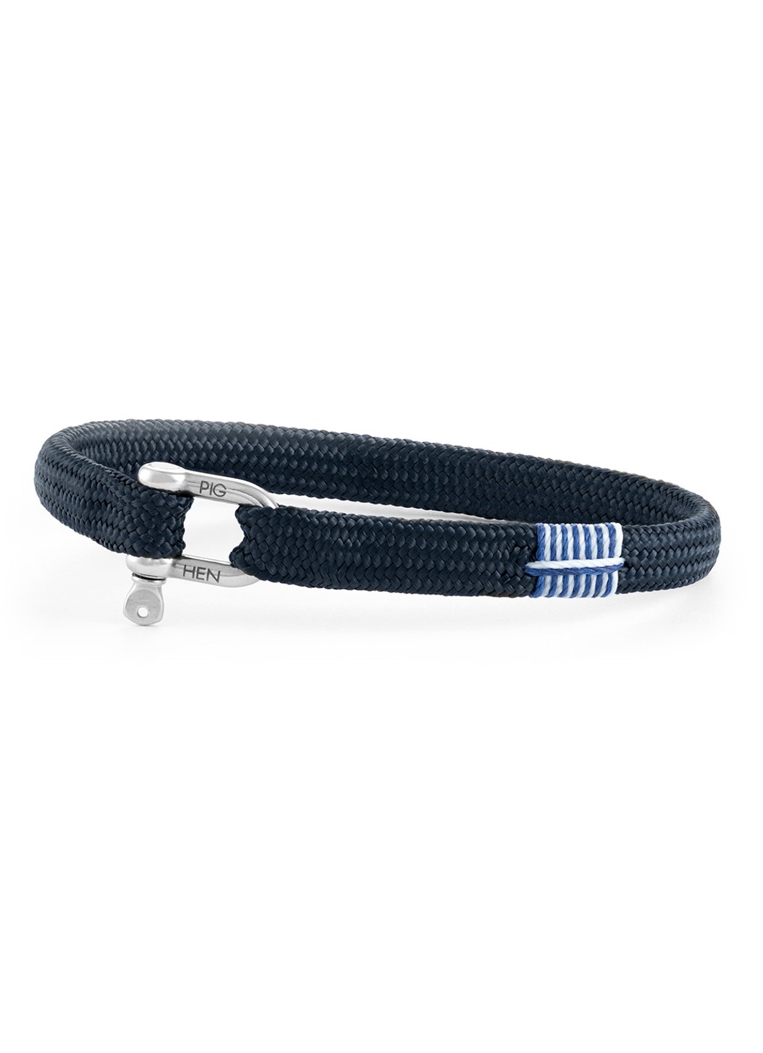 Pig&Hen Vicious Vik armband van scheepstouw - voorkant donkerblauw