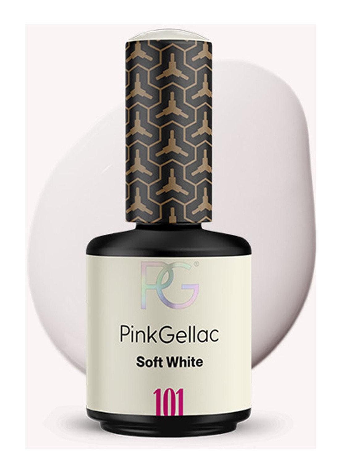 Pink Gellac 101 Soft White - gel nagellak - voorkant 2 101 soft white