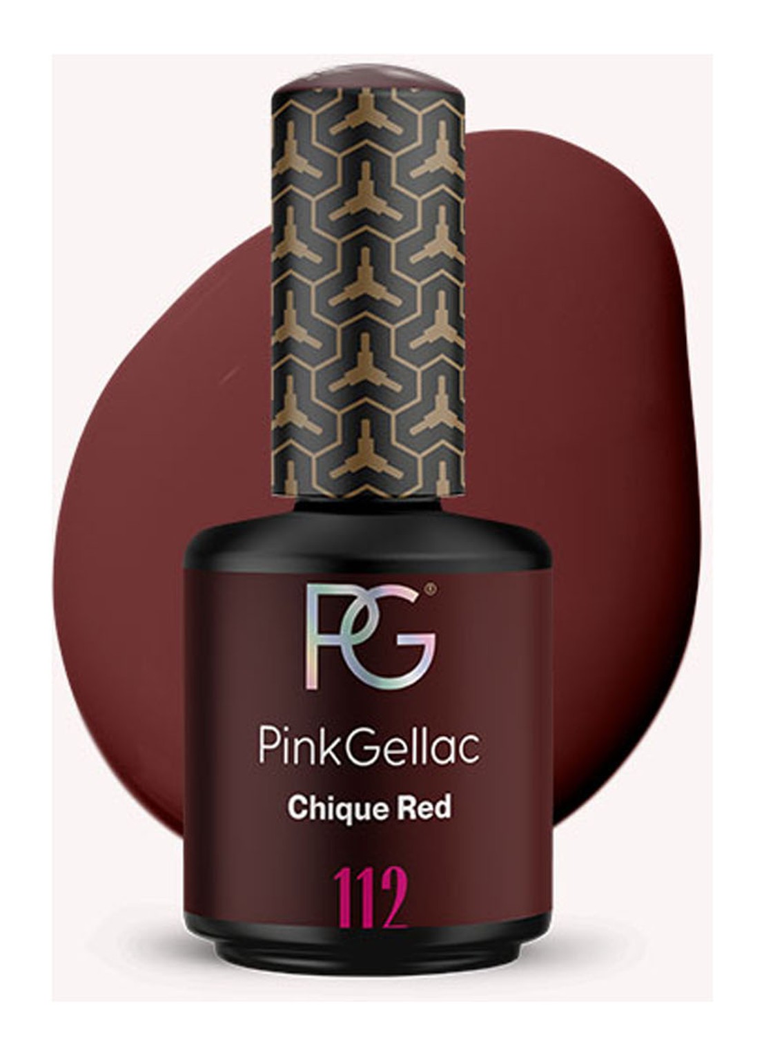 Pink Gellac 112 Chique Red - gel nagellak - voorkant 2 112 chique red