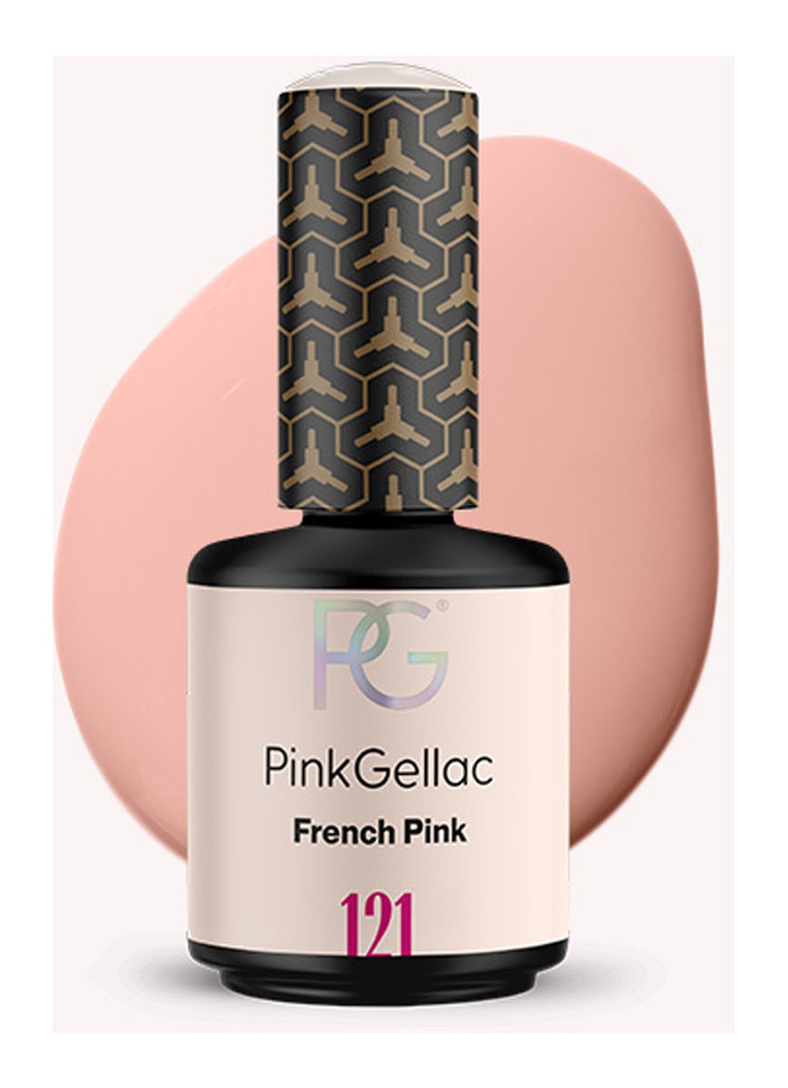 Pink Gellac 121 French Pink - gel nagellak - voorkant 2 121 french pink