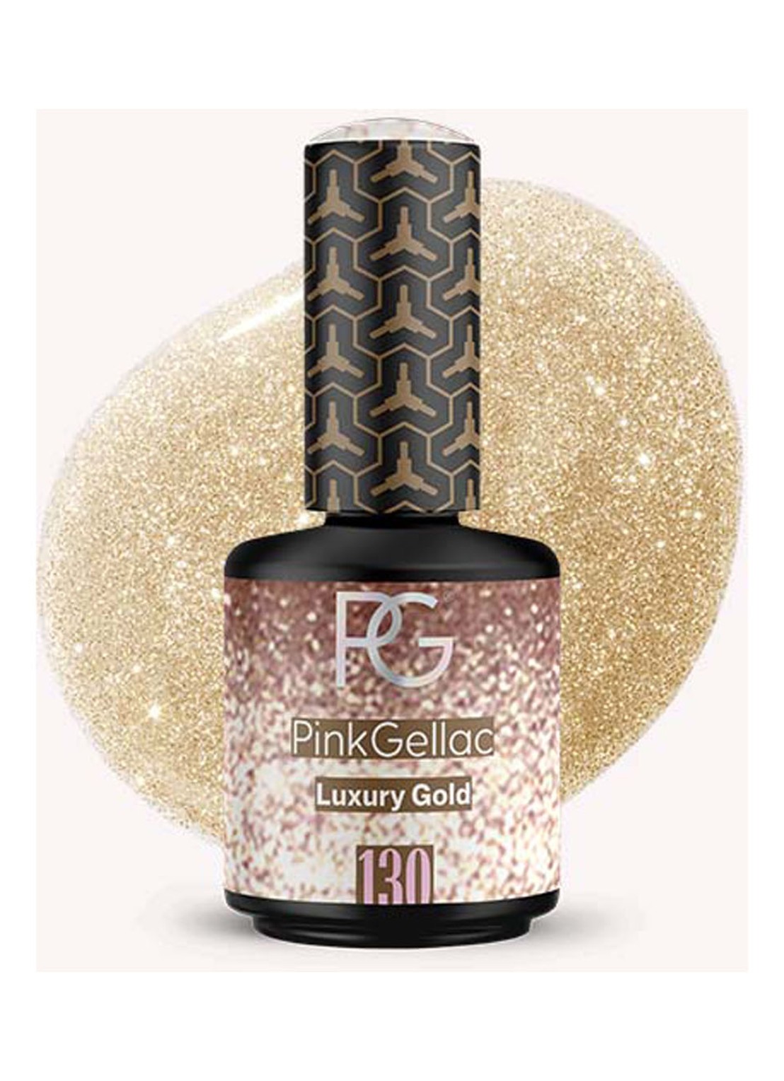 Pink Gellac 130 Luxury Gold - gel nagellak - voorkant 130 luxury gold