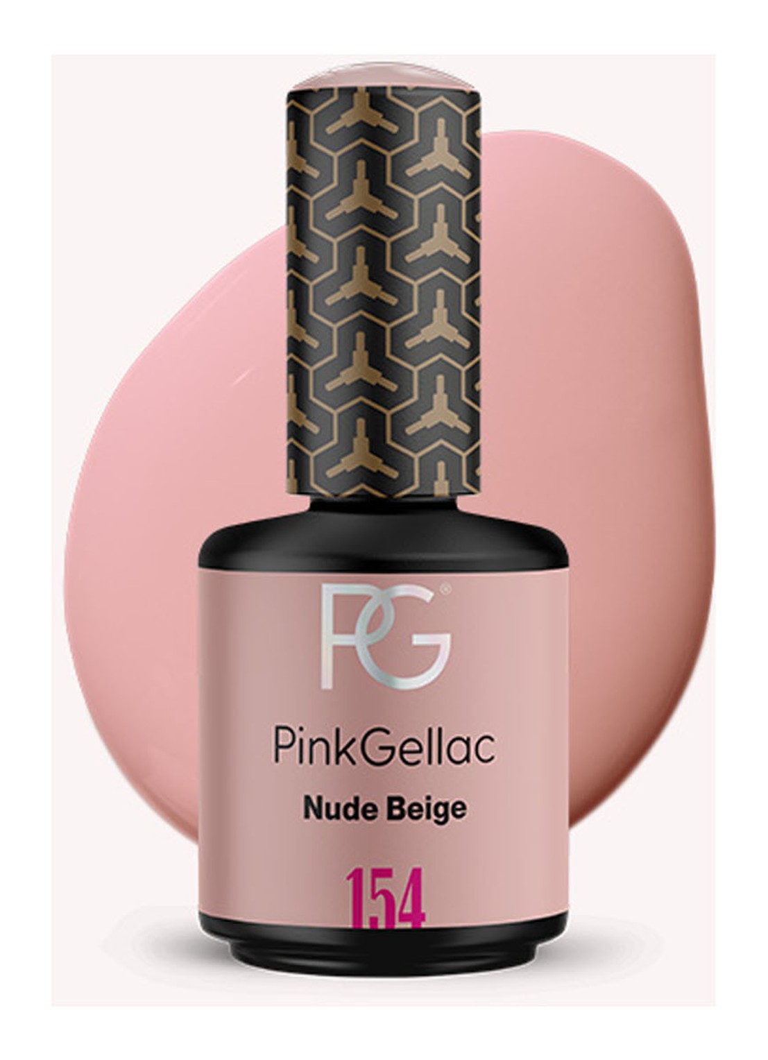 Pink Gellac 154 Nude Beige - gel nagellak - voorkant 2 154 nude beige