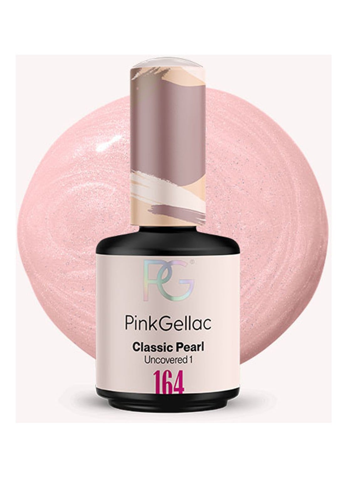 Pink Gellac 164 Classic Pearl - gel nagellak - voorkant 164 classic pearl
