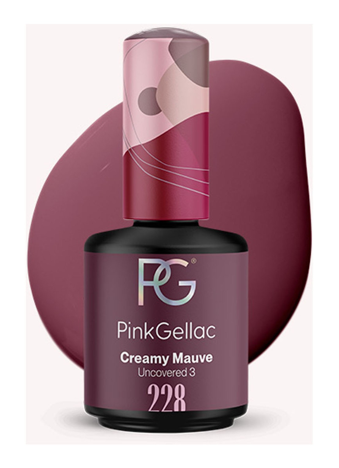 Pink Gellac 228 Creamy Mauve - gel nagellak - voorkant 2 228 creamy mauve