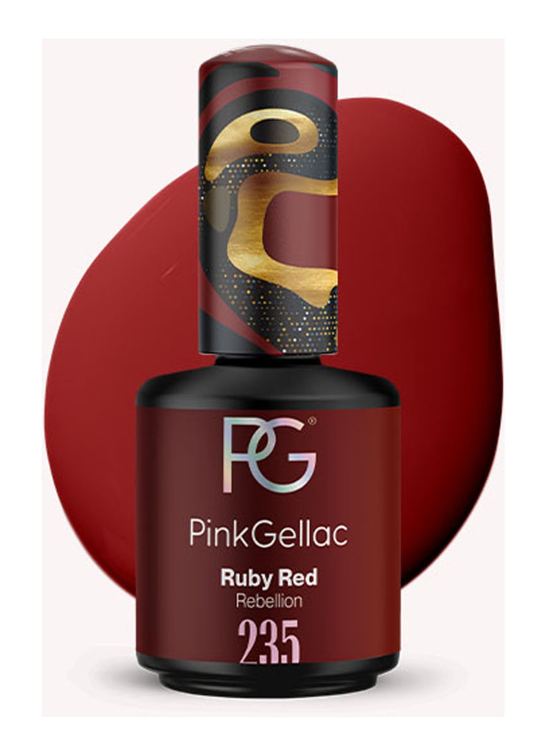 Pink Gellac 235 Ruby Red - gel nagellak - voorkant 2 235 ruby red