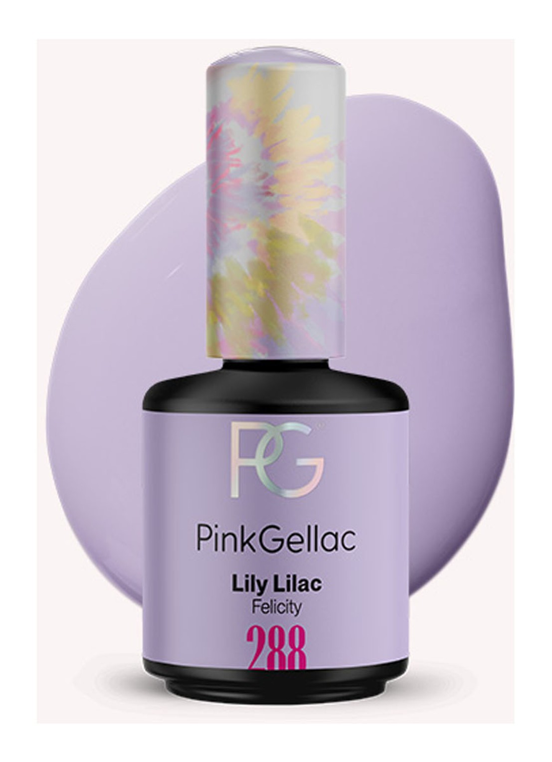 Pink Gellac 288 Lily Lilac - gel nagellak - voorkant 2 288 lily lilac