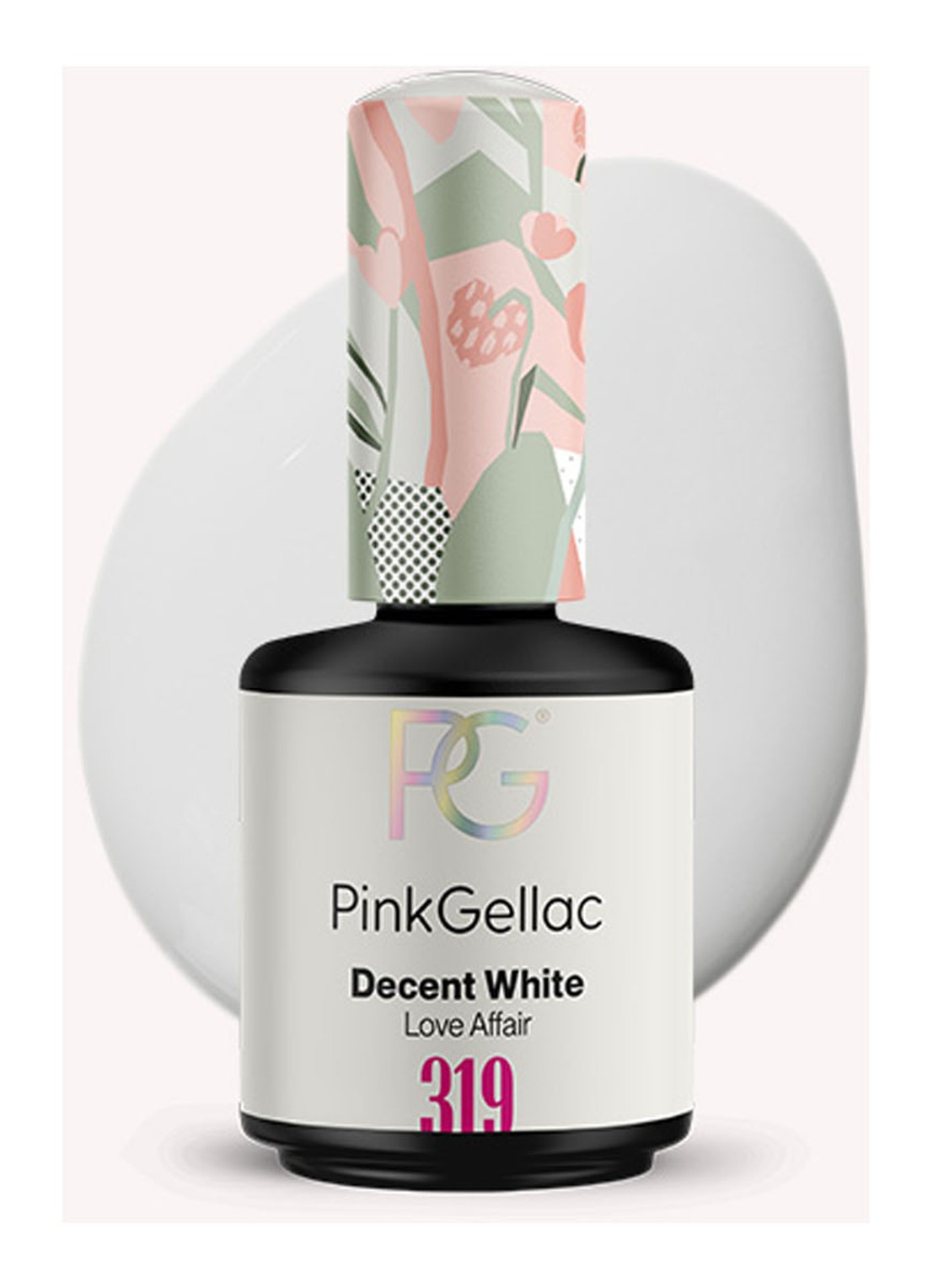 Pink Gellac 319 Decent White - nagellak - voorkant 2 319 decent white