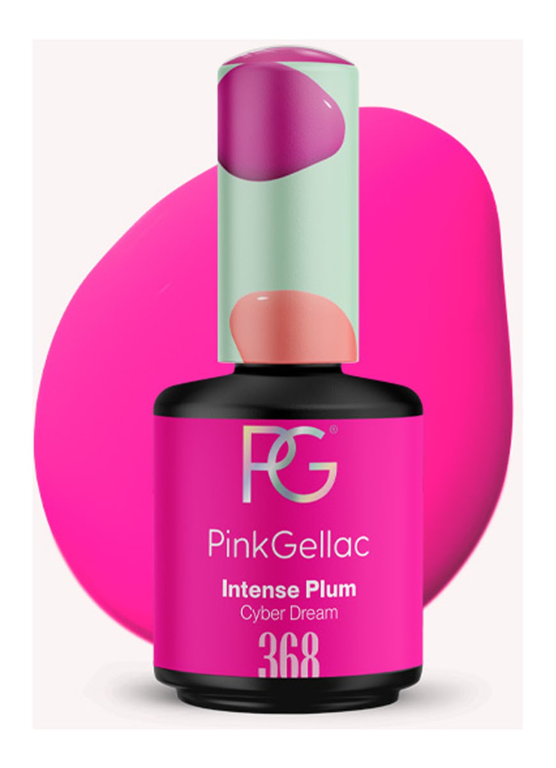 Pink Gellac 368 Intense Plum - gel nagellak - voorkant 368 intense plum
