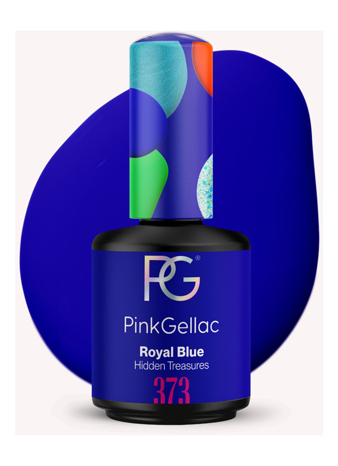 Pink Gellac 373 Royal Blue - gel nagellak - voorkant 2 373 royal blue