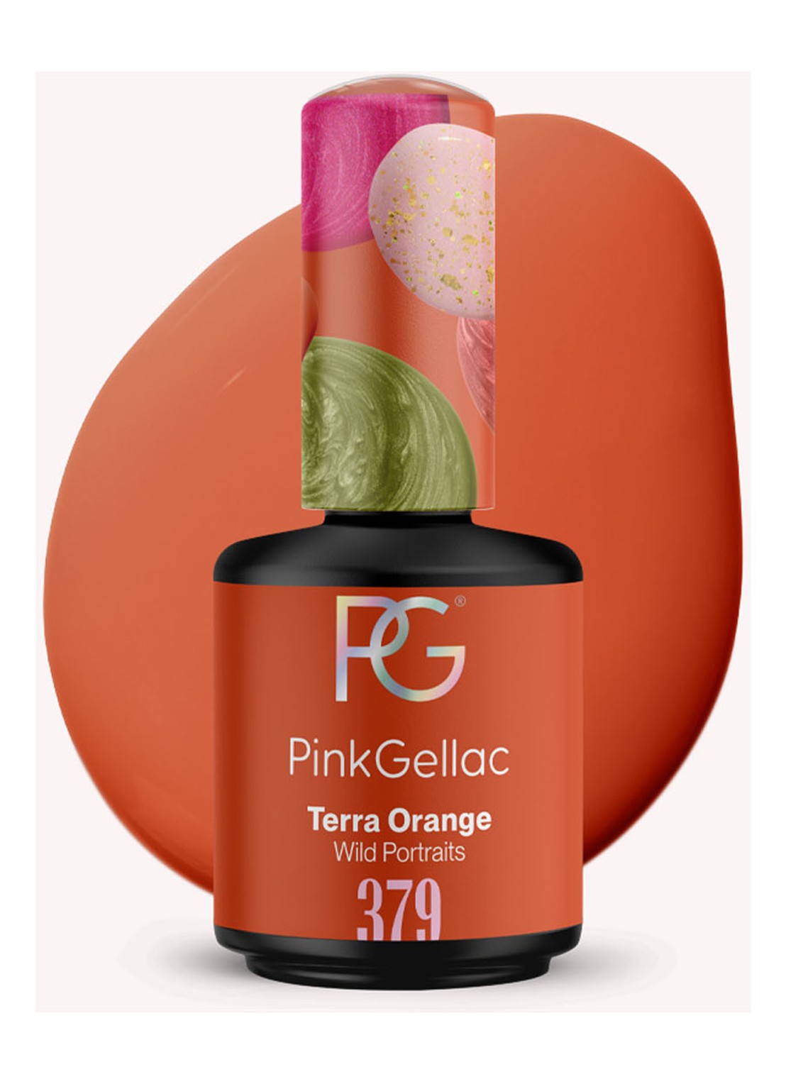 Pink Gellac 379 Terra Orange - gel nagellak - voorkant 379 terra orange