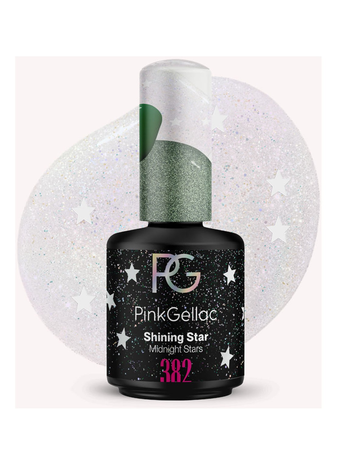 Pink Gellac 382 Shining Star- gel nagellak - voorkant 2 382 shining star