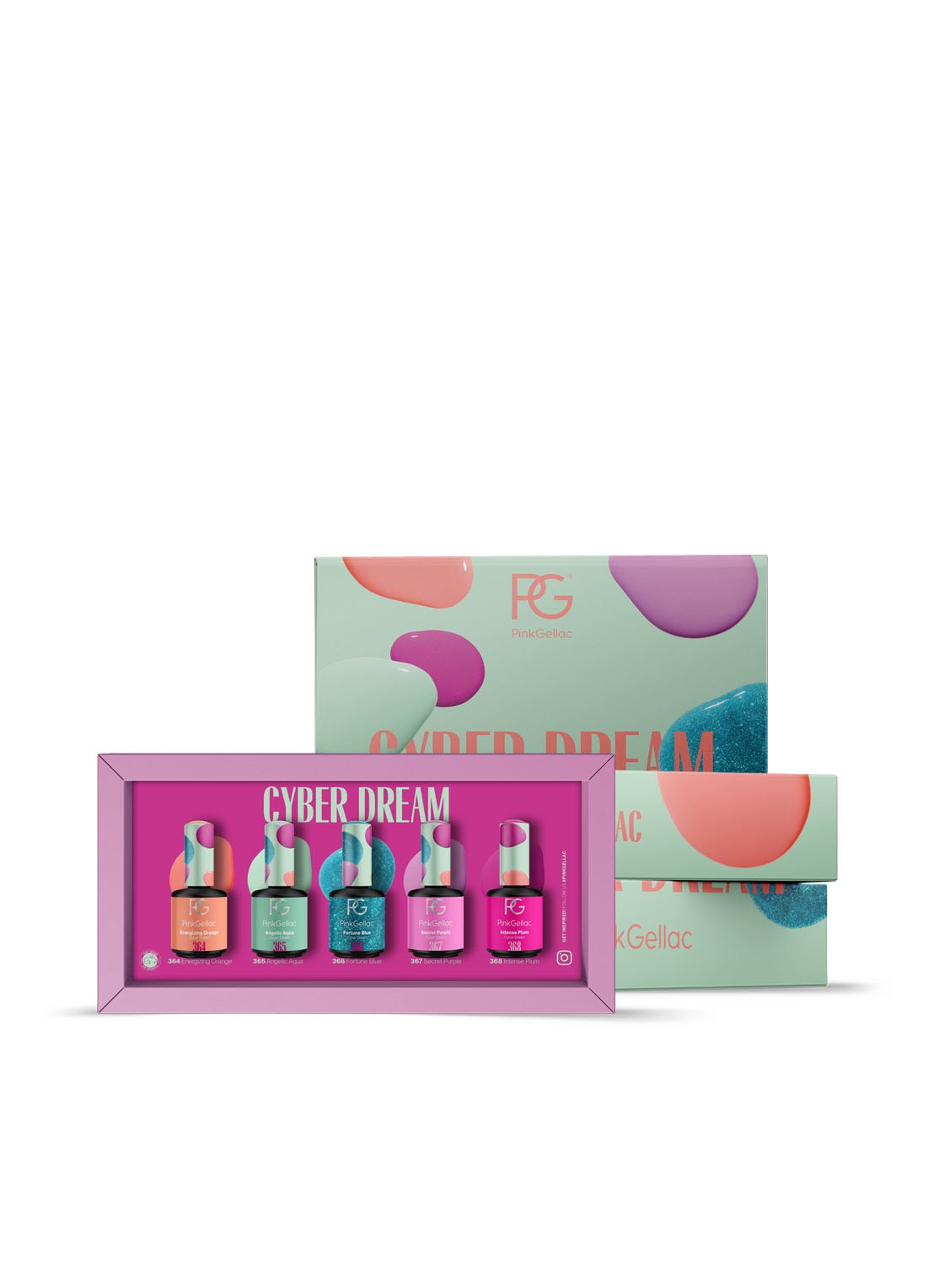 Pink Gellac Collection Box Cyber Dream - gel nagellakset - voorkant undefined
