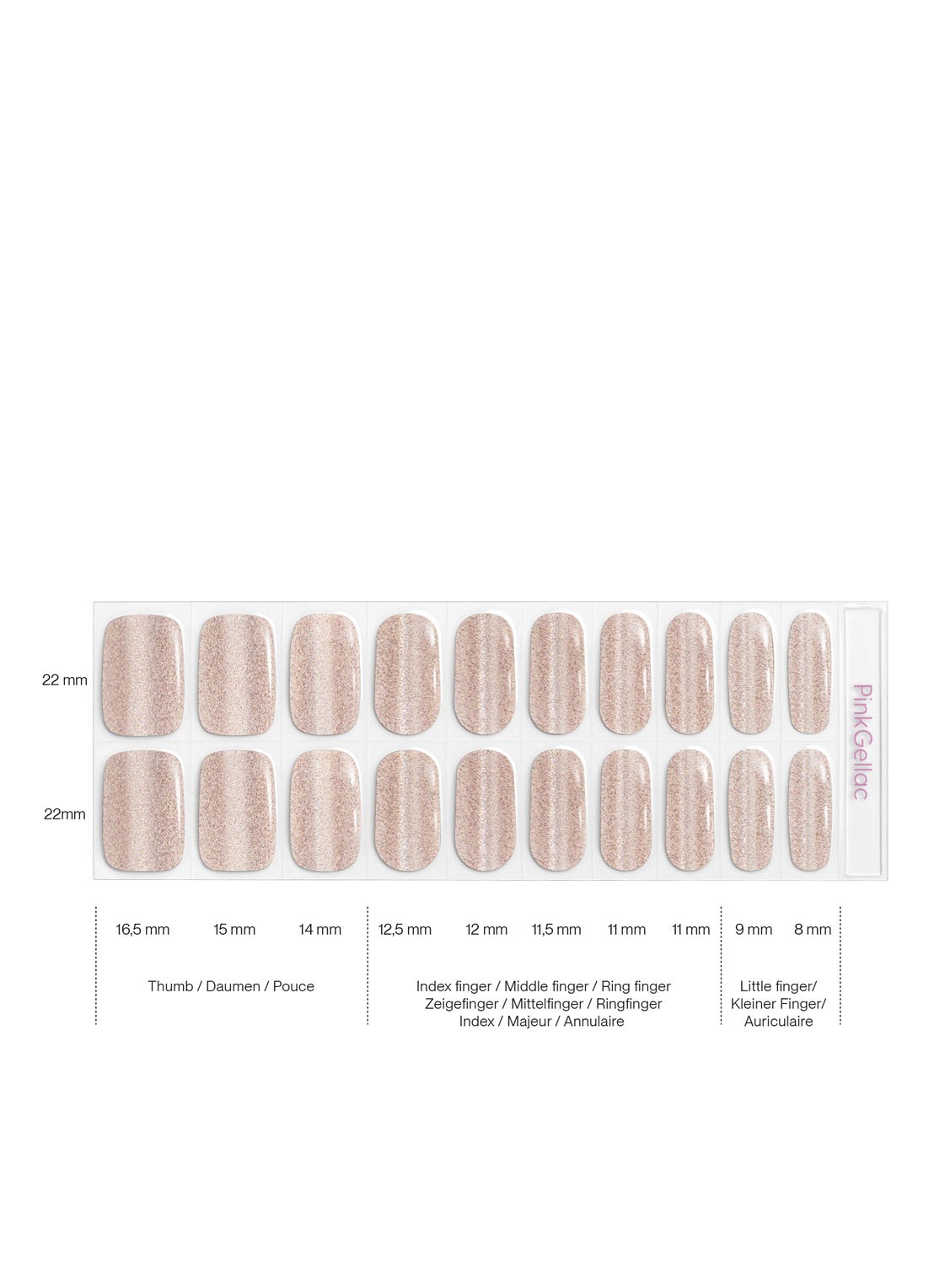 Pink Gellac Gel Stickers - nagelstickers - detail 4 025 cat eye champagne gold