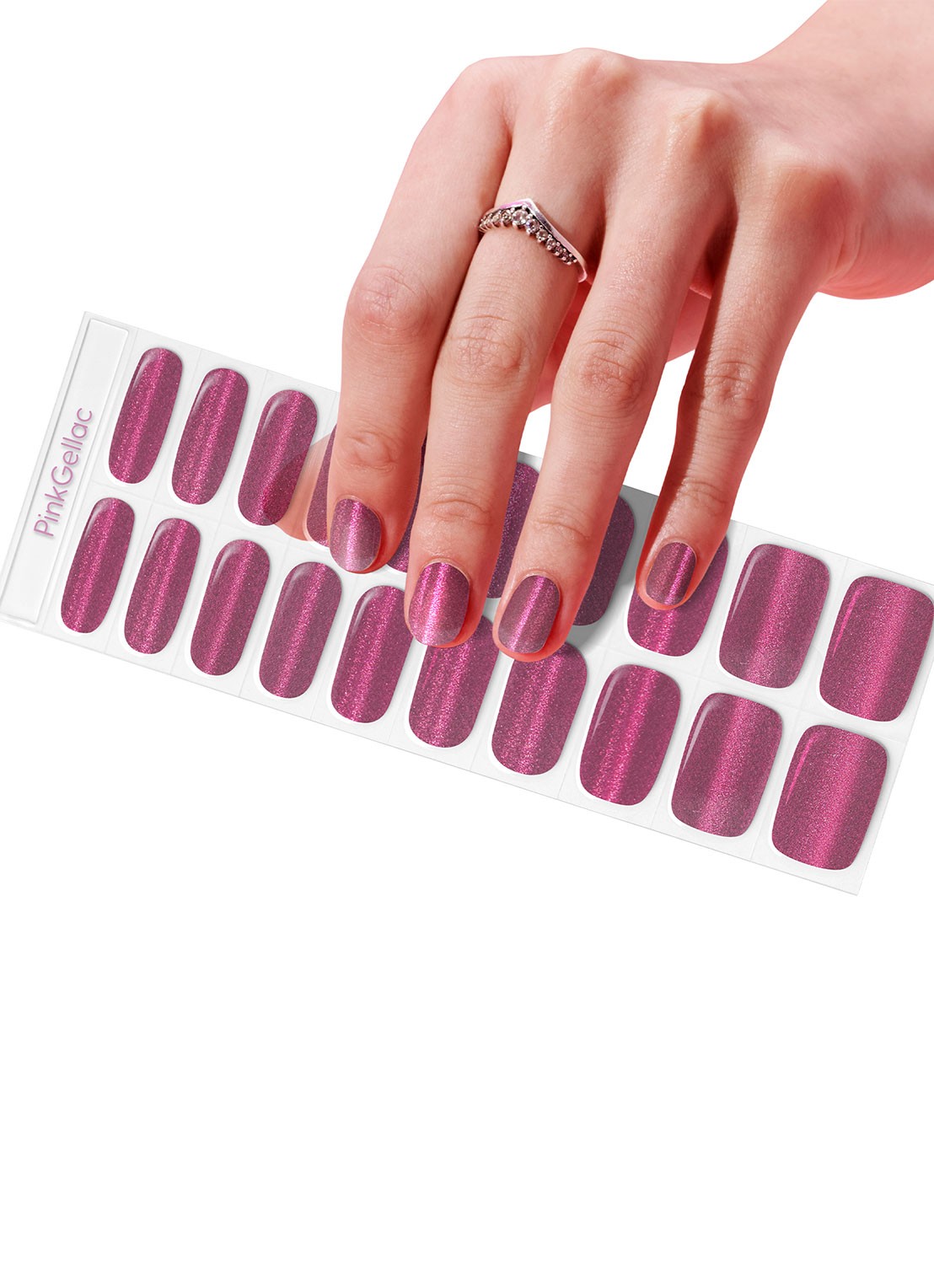 Pink Gellac Gel Stickers - nagelstickers - voorkant 2 027 cat eye flamenco red