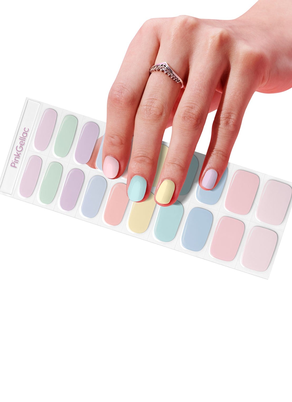 Pink Gellac Gel Stickers - nagelstickers - voorkant 2 pastel party
