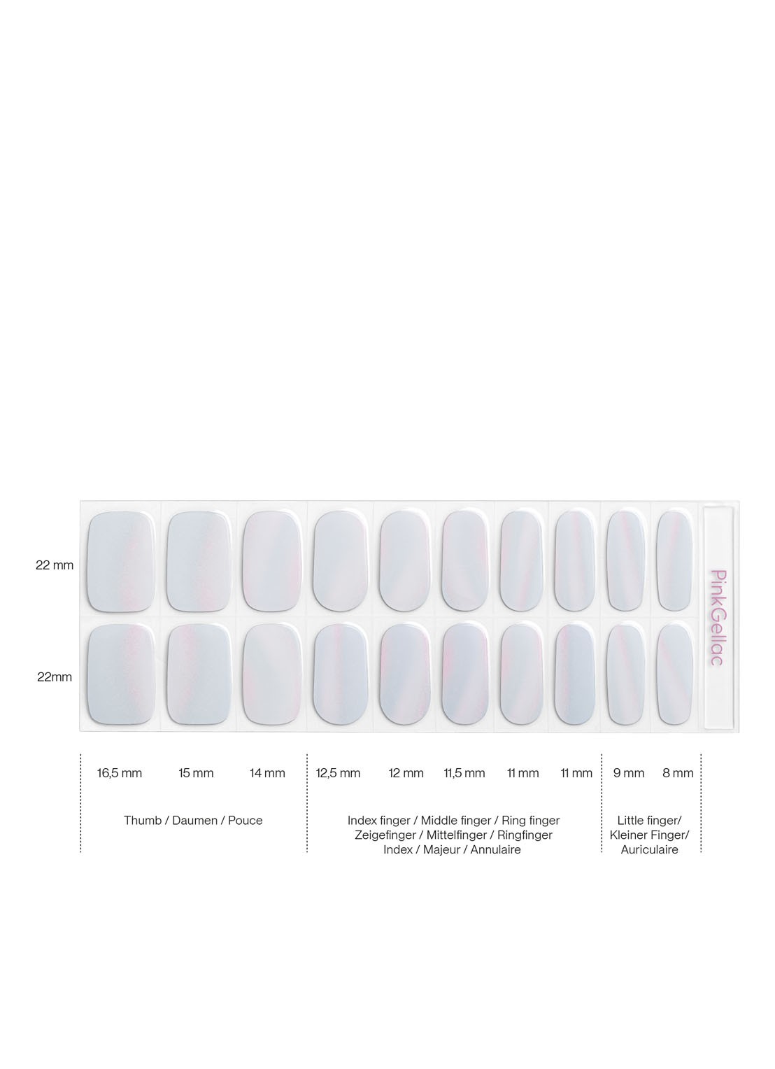 Pink Gellac Gel Stickers - nagelstickers - detail 2 fairytale chrome
