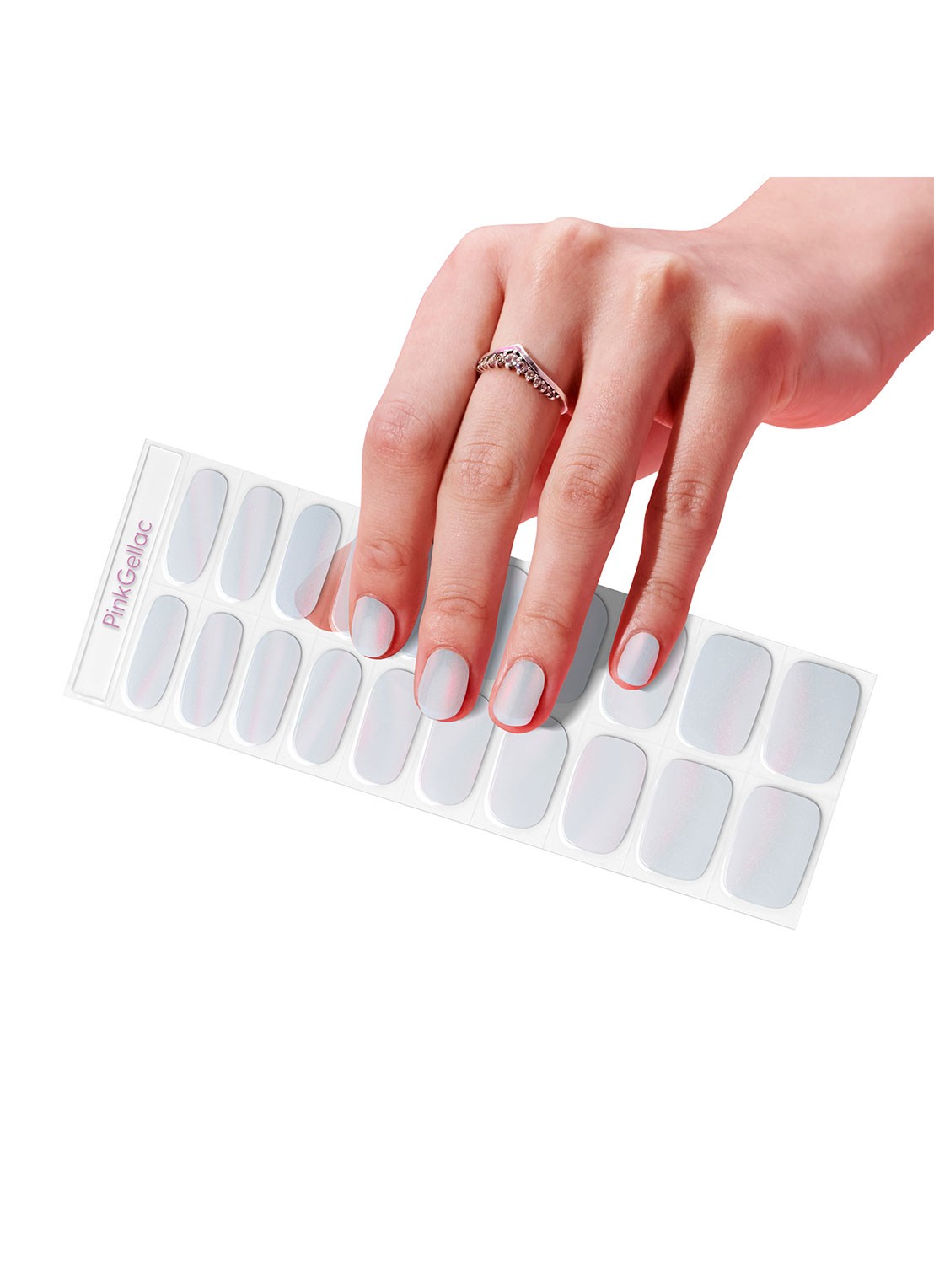 Pink Gellac Gel Stickers - nagelstickers - voorkant 5 fairytale chrome