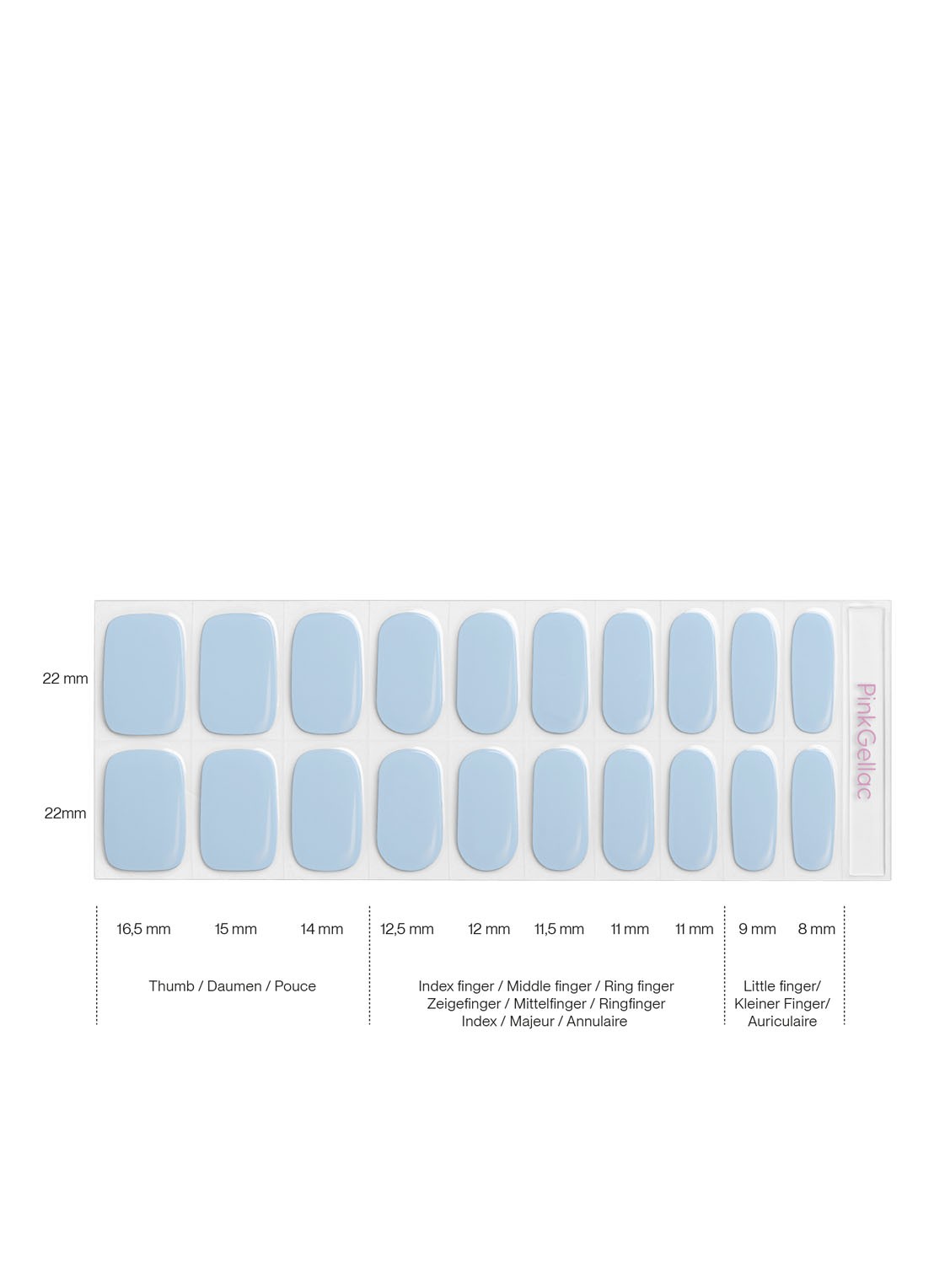 Pink Gellac Gel Stickers - nagelstickers - detail 4 powdery blue