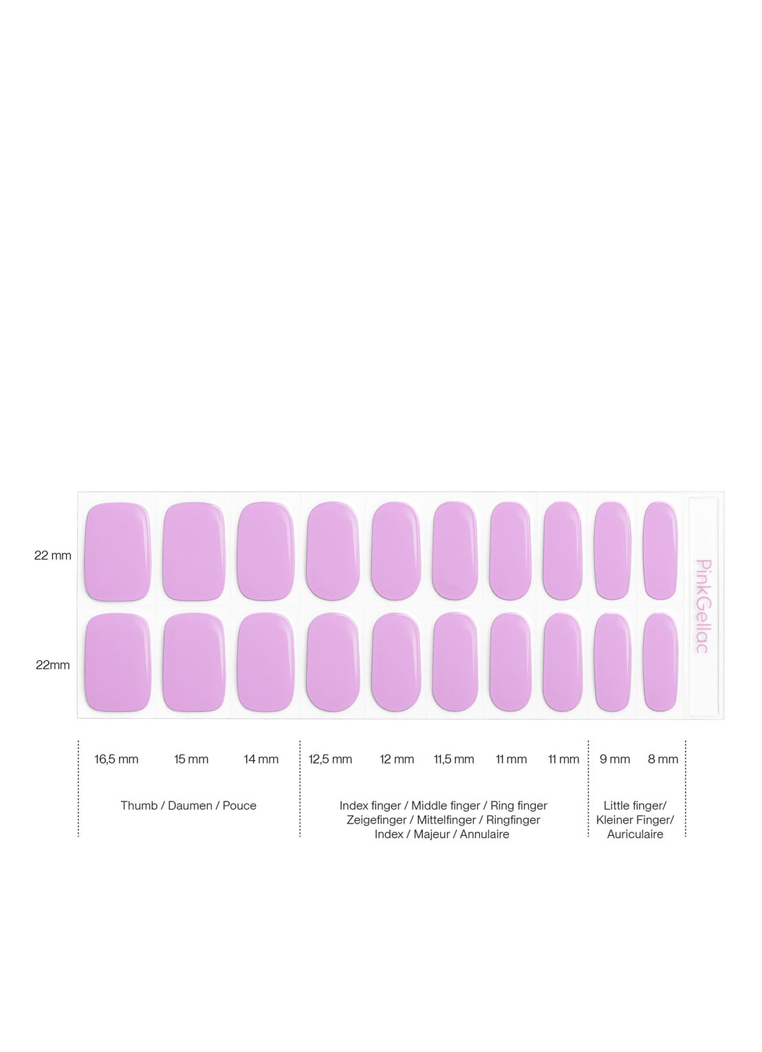 Pink Gellac Gel Stickers - nagelstickers - detail 2 soft lavender