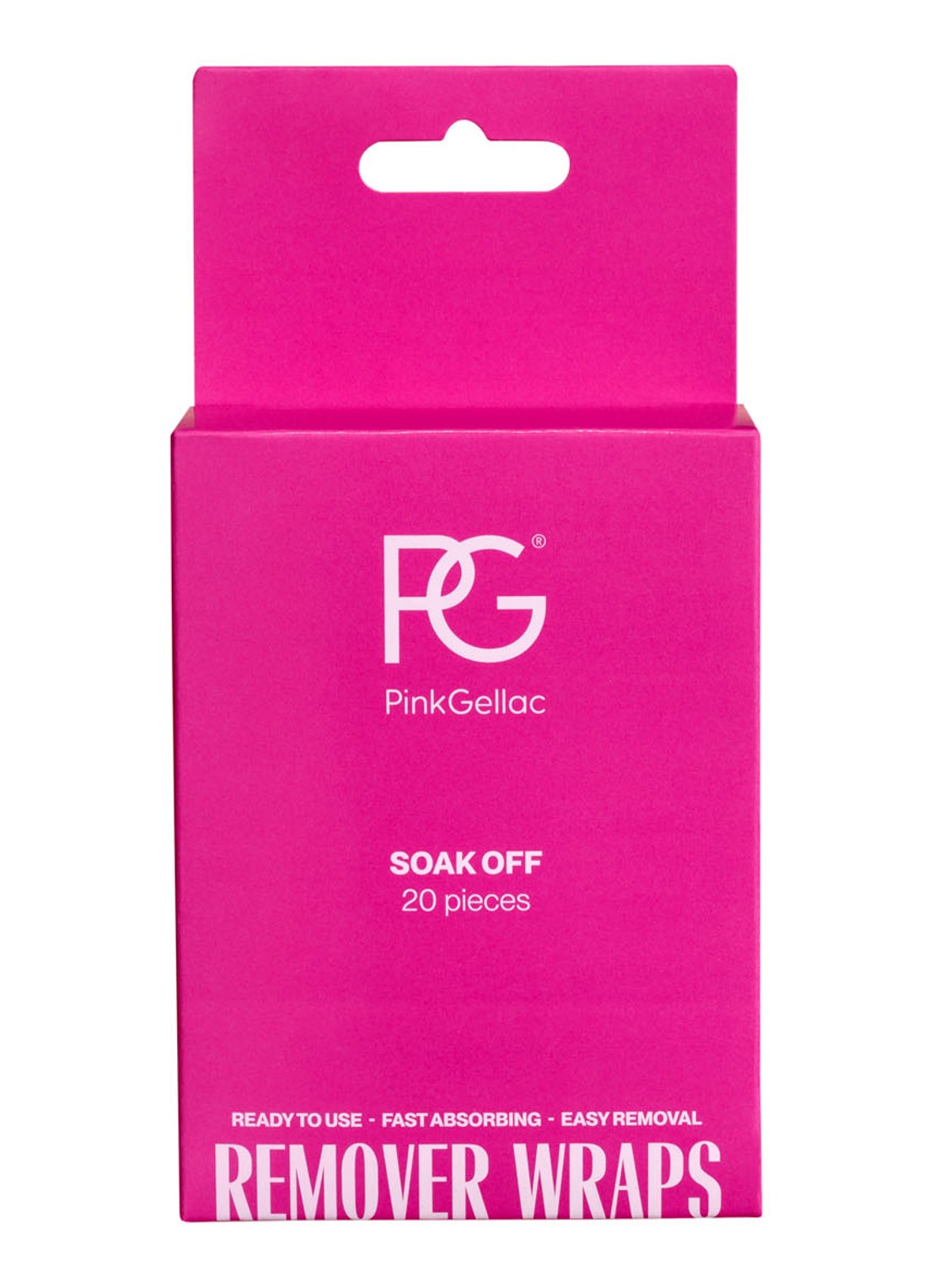 Pink Gellac Remover Wraps - nagellak remover 20 stuks - voorkant undefined