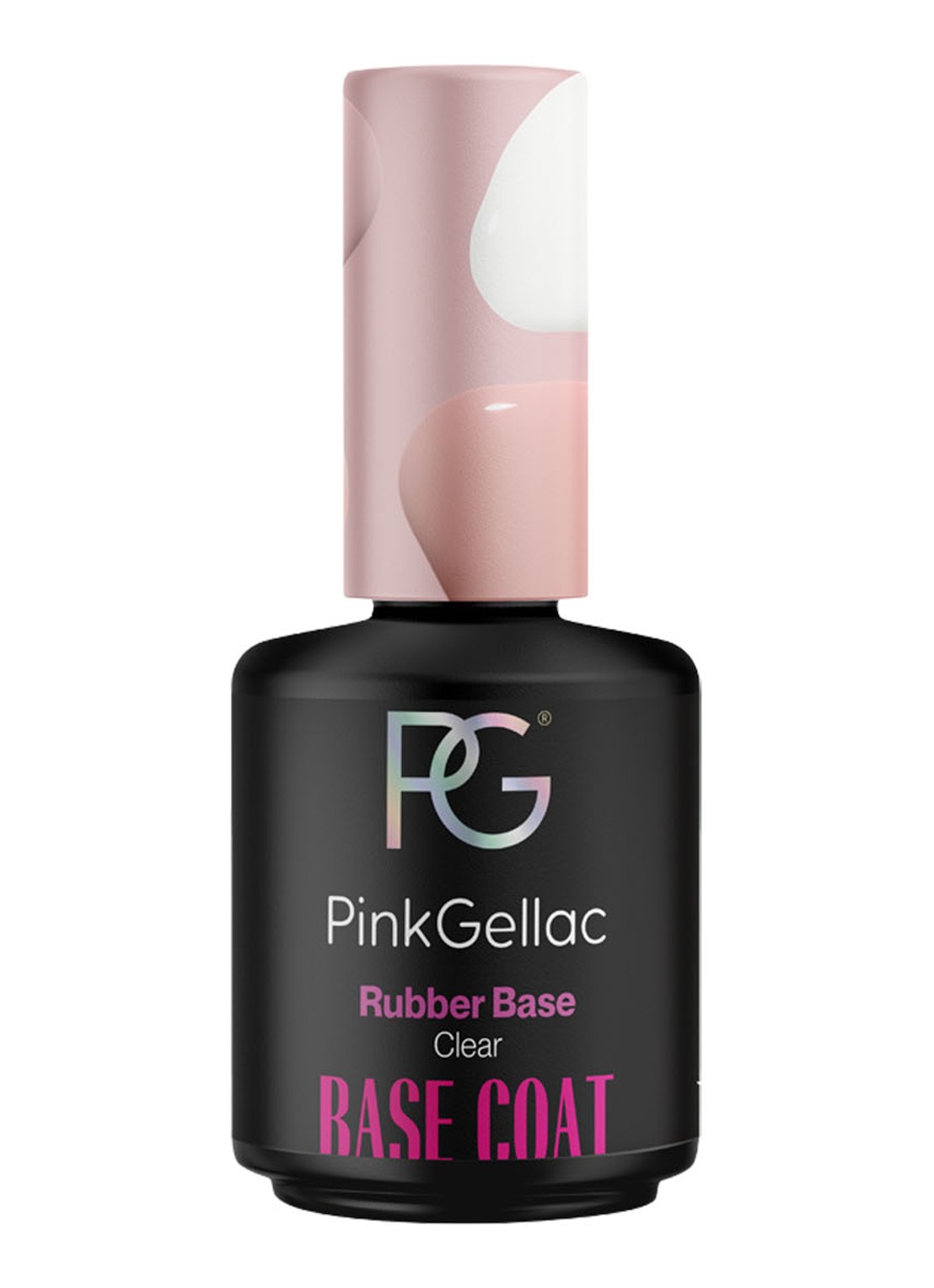 Pink Gellac Rubber Base - base coat gel nagellak - voorkant undefined