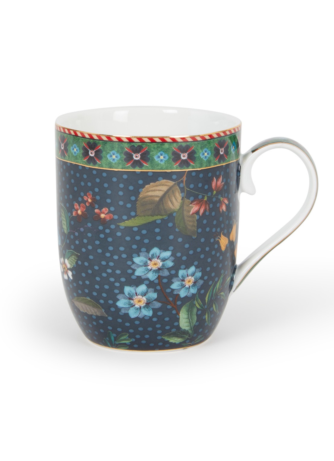 Pip Studio Berry Blues kopje 14,5 cl - voorkant donkerblauw