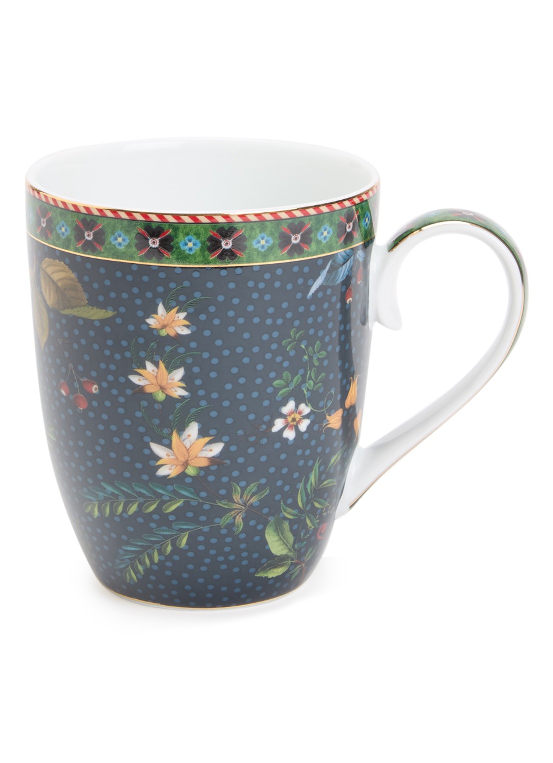 Pip Studio Berry Blues mok  - voorkant 2 donkerblauw