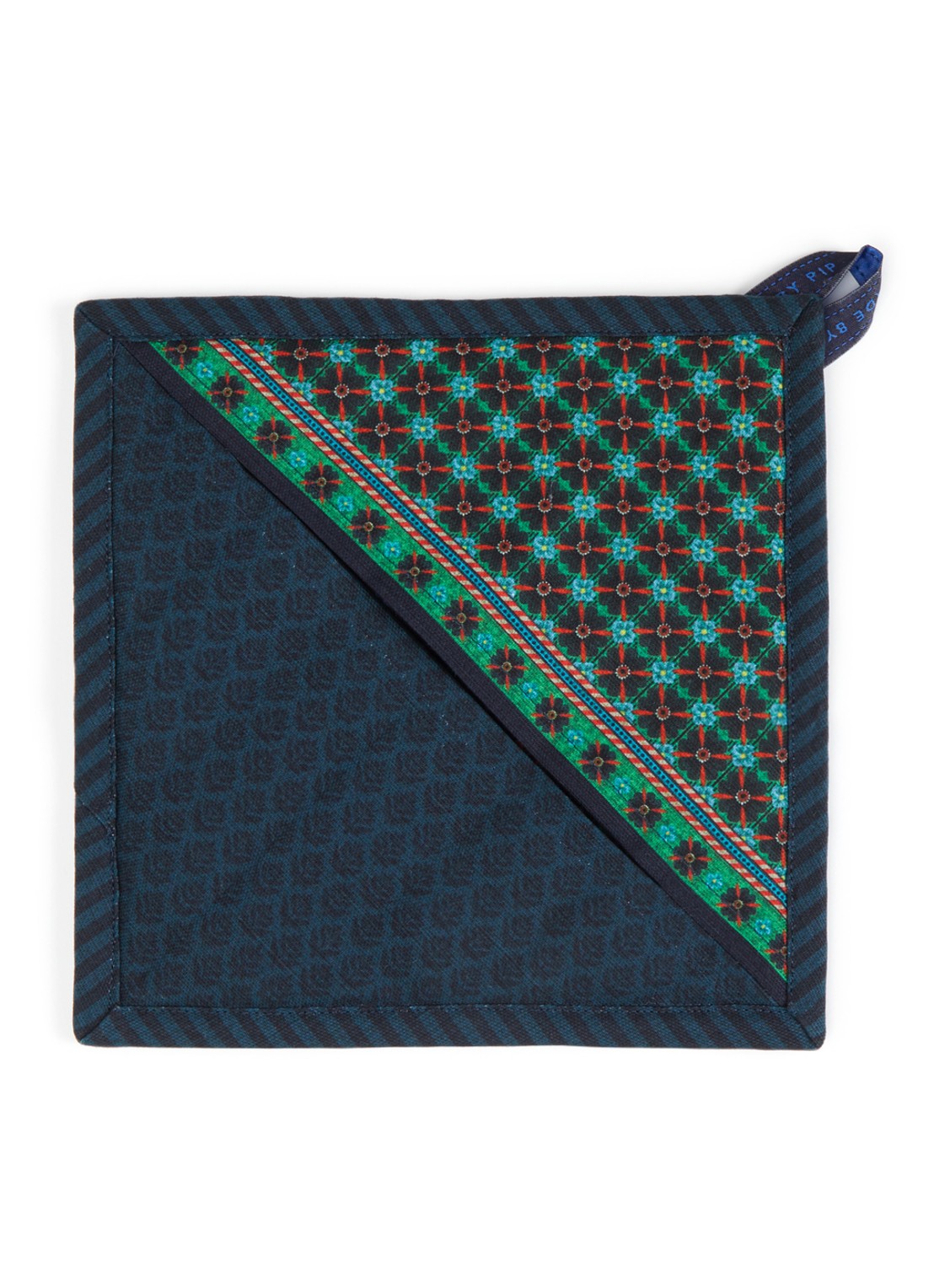 Pip Studio Berry Blues pannenlap van katoen  - voorkant donkerblauw