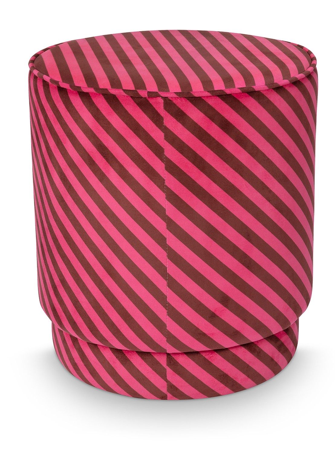 Pip Studio Block Stripe poef 40 x 45 cm - achterkant 3 roze