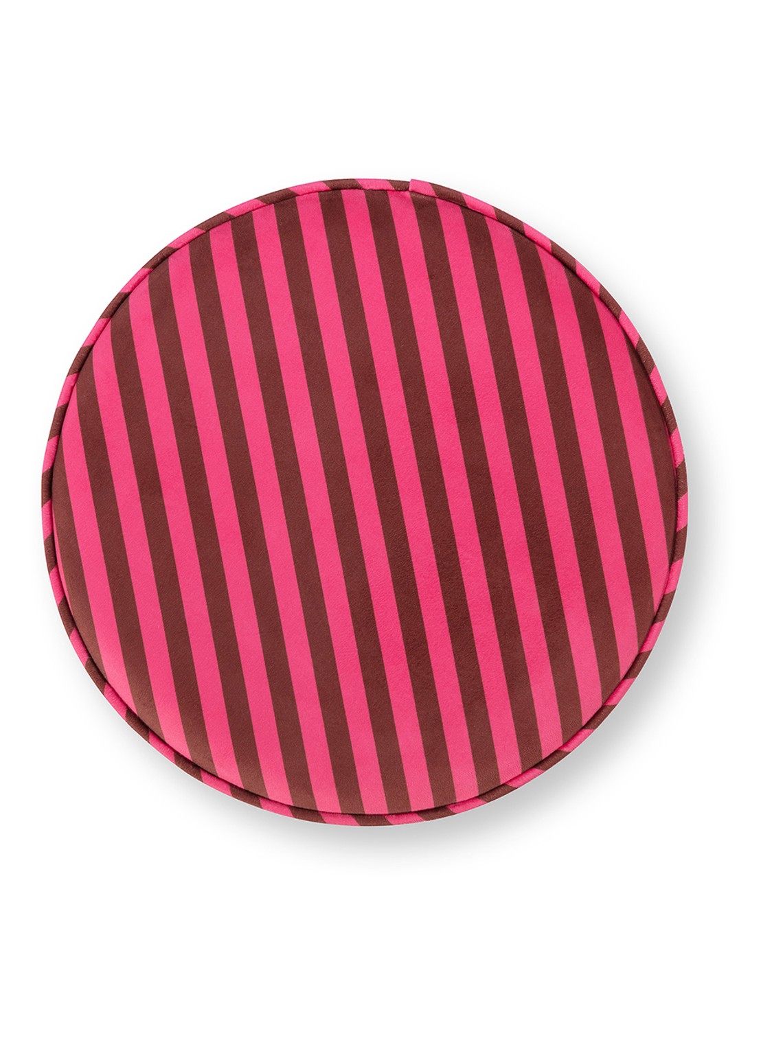 Pip Studio Block Stripe poef 40 x 45 cm - detail 4 roze