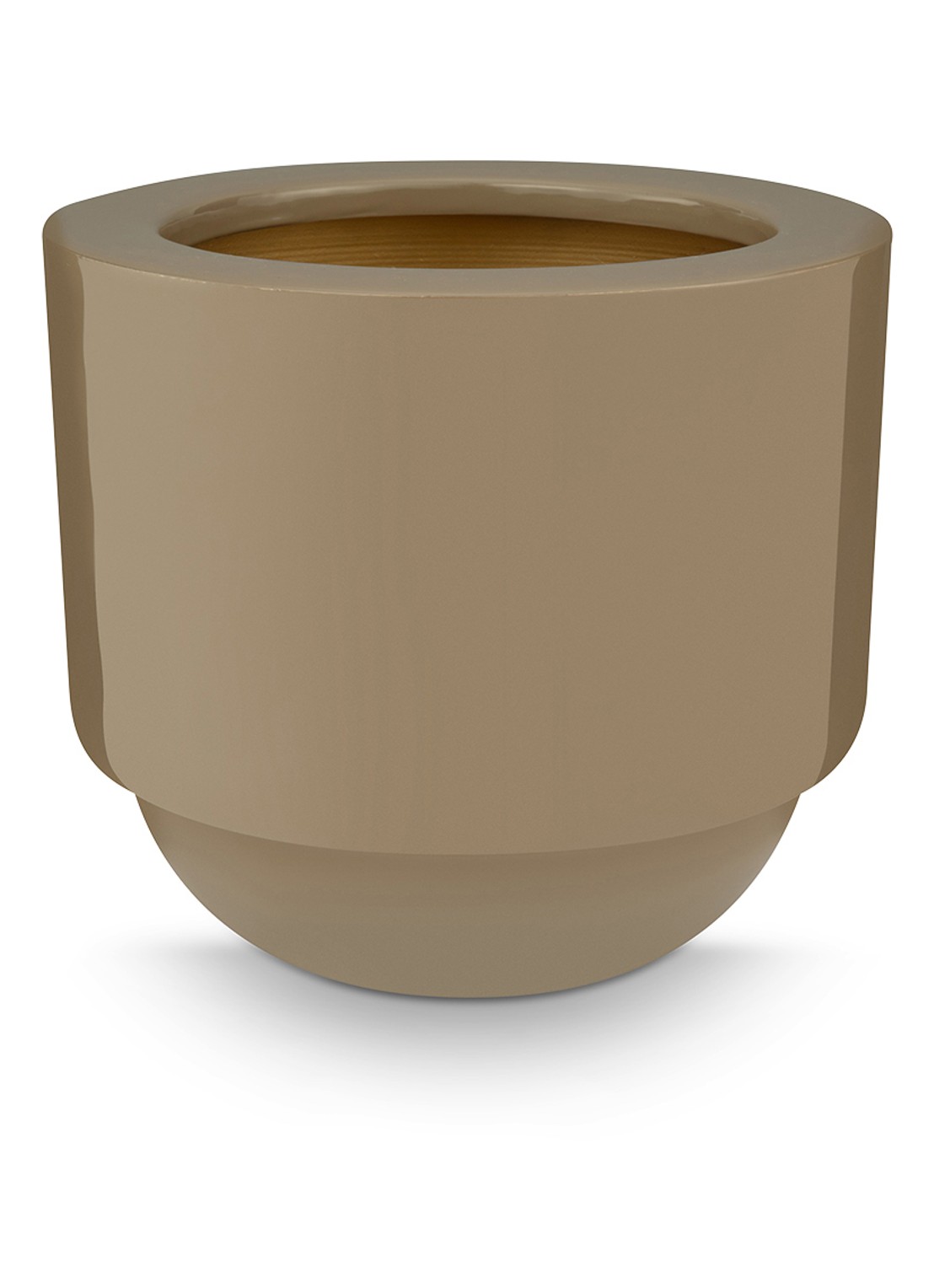 Pip Studio Bloempot voor binnen 24 x 21 cm - voorkant khaki