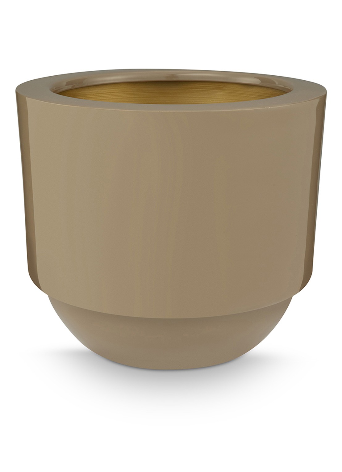 Pip Studio Bloempot voor binnen 32 x 28 cm - voorkant khaki