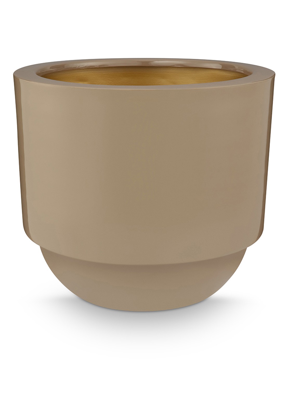 Pip Studio Bloempot voor binnen 40 x 35 cm - voorkant 3 khaki