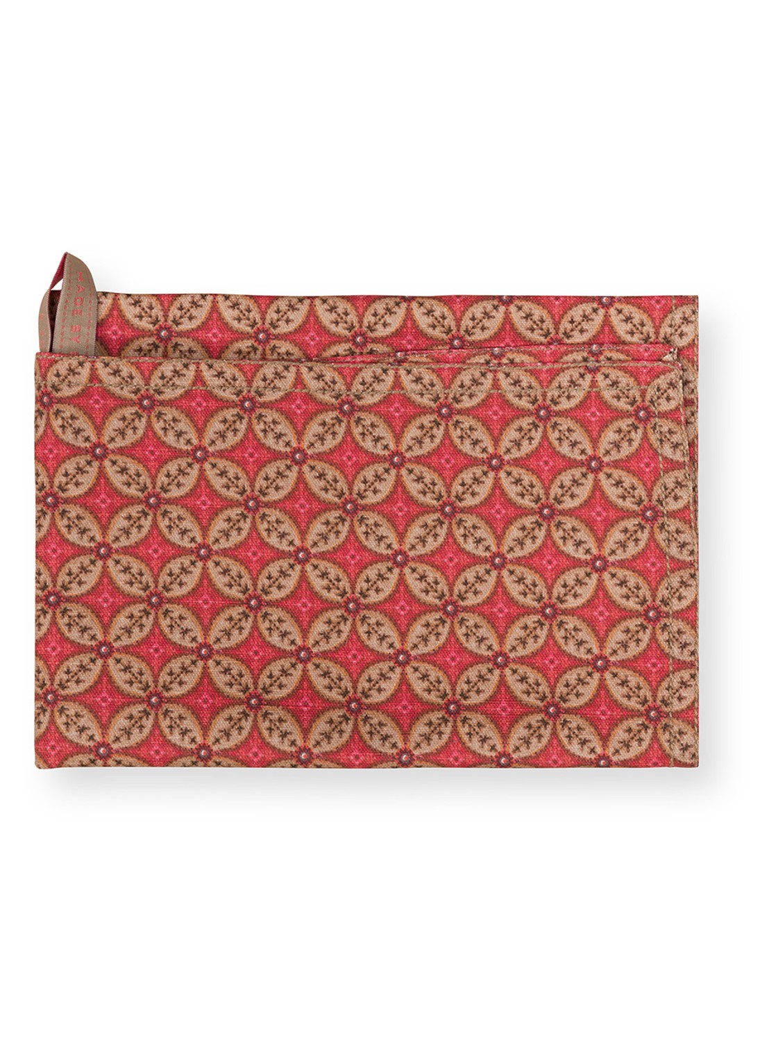 Pip Studio Blooming Tales Bustani-Pashmina theedoek 50 x 70 cm set van 2 - detail 2 donkerrood
