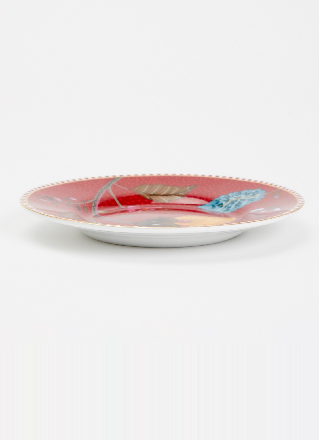 Pip Studio Blooming Tales Fantasy gebaksbordje - voorkant 2 donkerrood