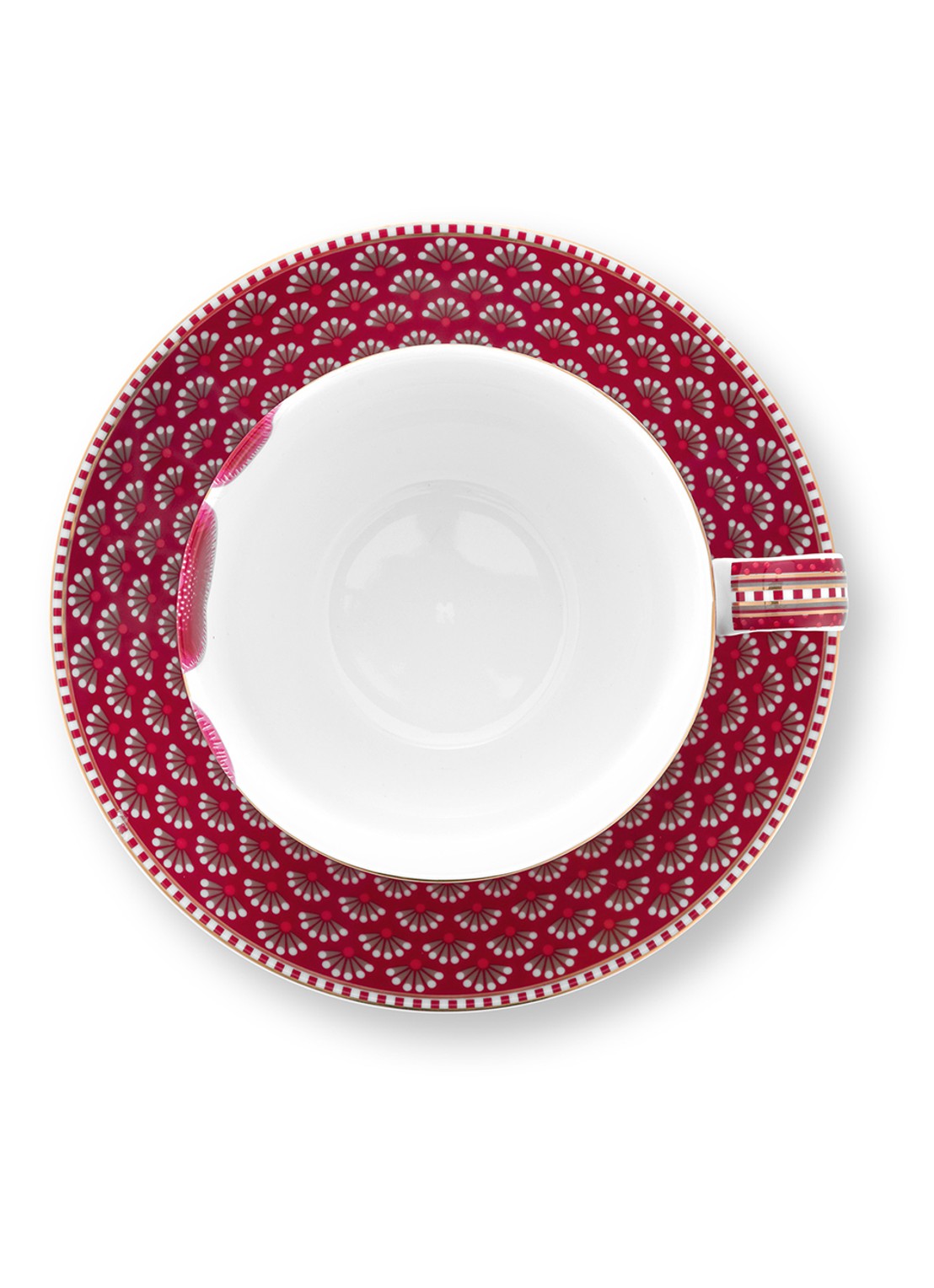 Pip Studio Blooming Tales Fantasy kop en schotel set van 2 - detail 3 donkerrood